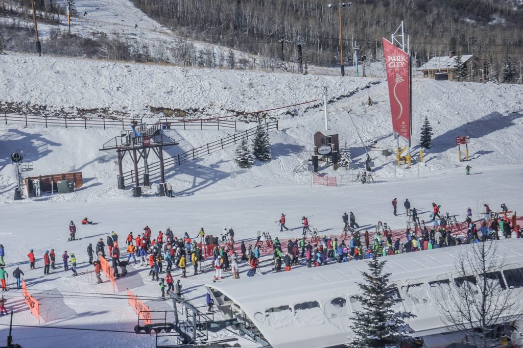 Lift line for Park City. Clark Weeks probably somewhere in line waiting for skiing
